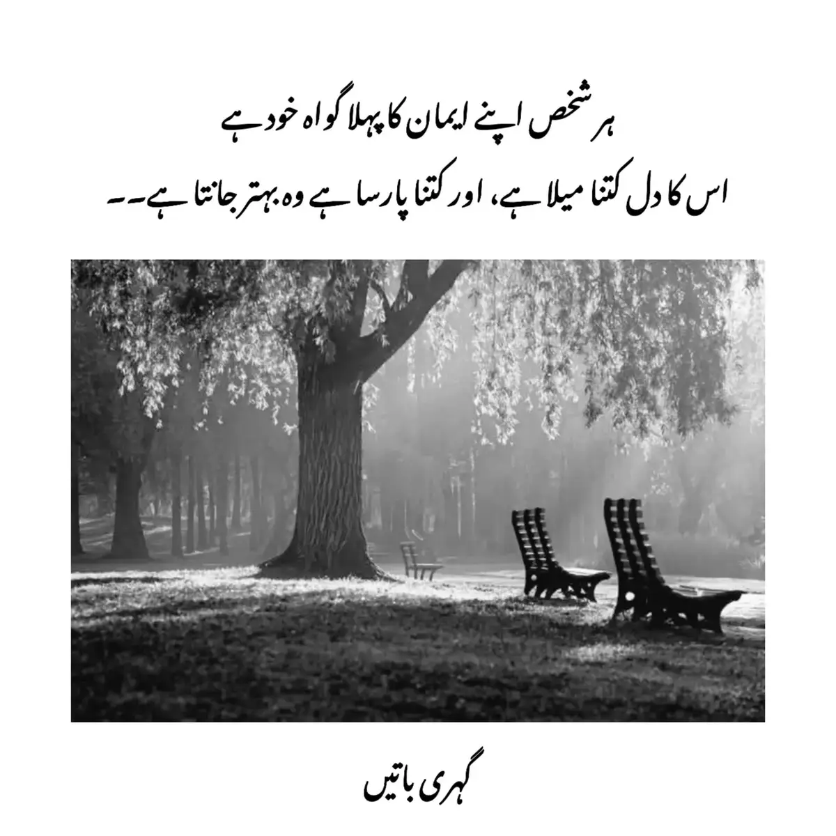 ‏ہر شخص اپنے ایمان کا پہلا گواہ خود ہے اس کا دل کتنا میلا ہے، اور کتنا پارسا ہے وہ بہتر جانتا ہے۔۔ #gehree_bateen   #ViralPoetry #GareebKiAwaz #SadReality #GareebShayari  #PoetryVideo #tiktoktrend 