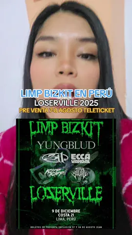 LIMP BIZKIT EN PERU LOSERVILLE 2025. INFORMACIÓN DE CONCIERTO #limpbIZ#conciertoperu #concierto #conciertoperu #ROCK #LOSERVILLE