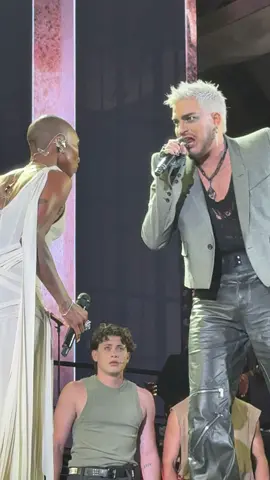 @Adam Lambert  trying to start fights with @Cynthia Erivo whilst simultaneously hyping her up with insane vocals. #jesuschristsuperstar #hollywoodbowl #adamlambert #cynthiaerivo
