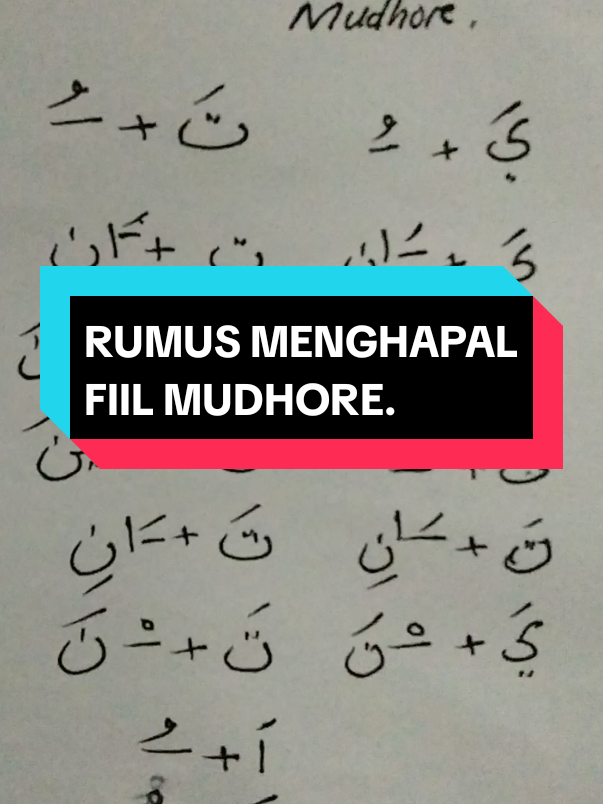 #cara#mudah#menghapal fiil mudhore dengan mengetahui awalan dan akhirannya.