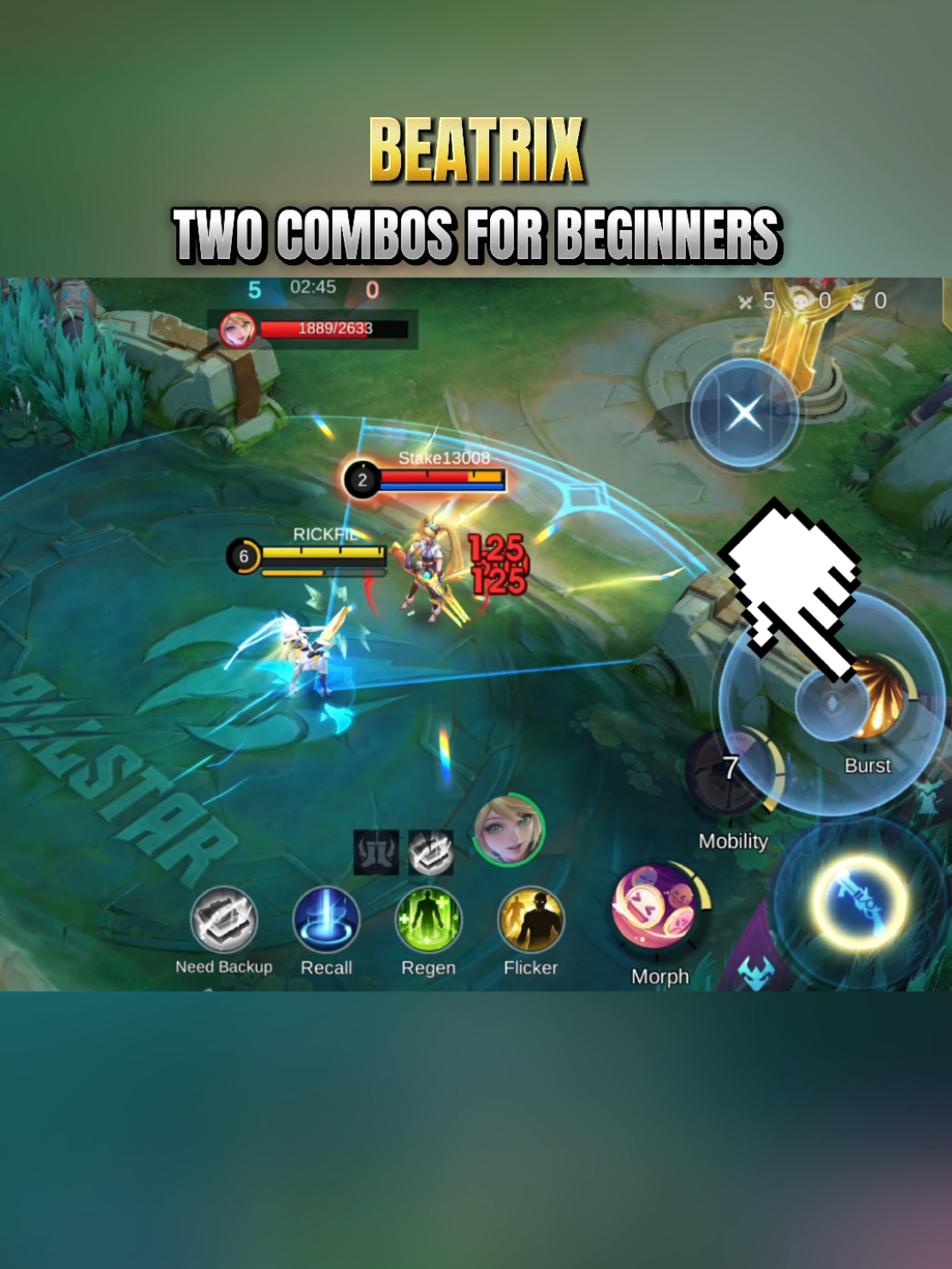 Tutorial Beatrix Mobile Legends | TWO COMBOS FOR BEGINNERS #mobilelegend #mlbb #mobilelegends #MLBBLATAM #ContraataqueDeLosNovatos #MLBBVacaciones 