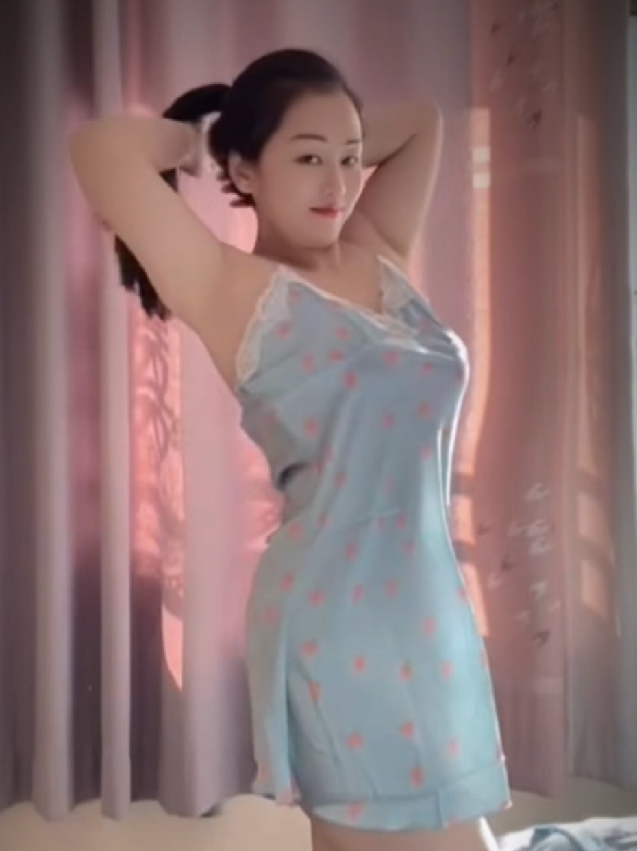 mini dress sleepwear satin premium#minidress #daster #piyama #bajutidurwanita #sexy #fyp #fypシ゚ 