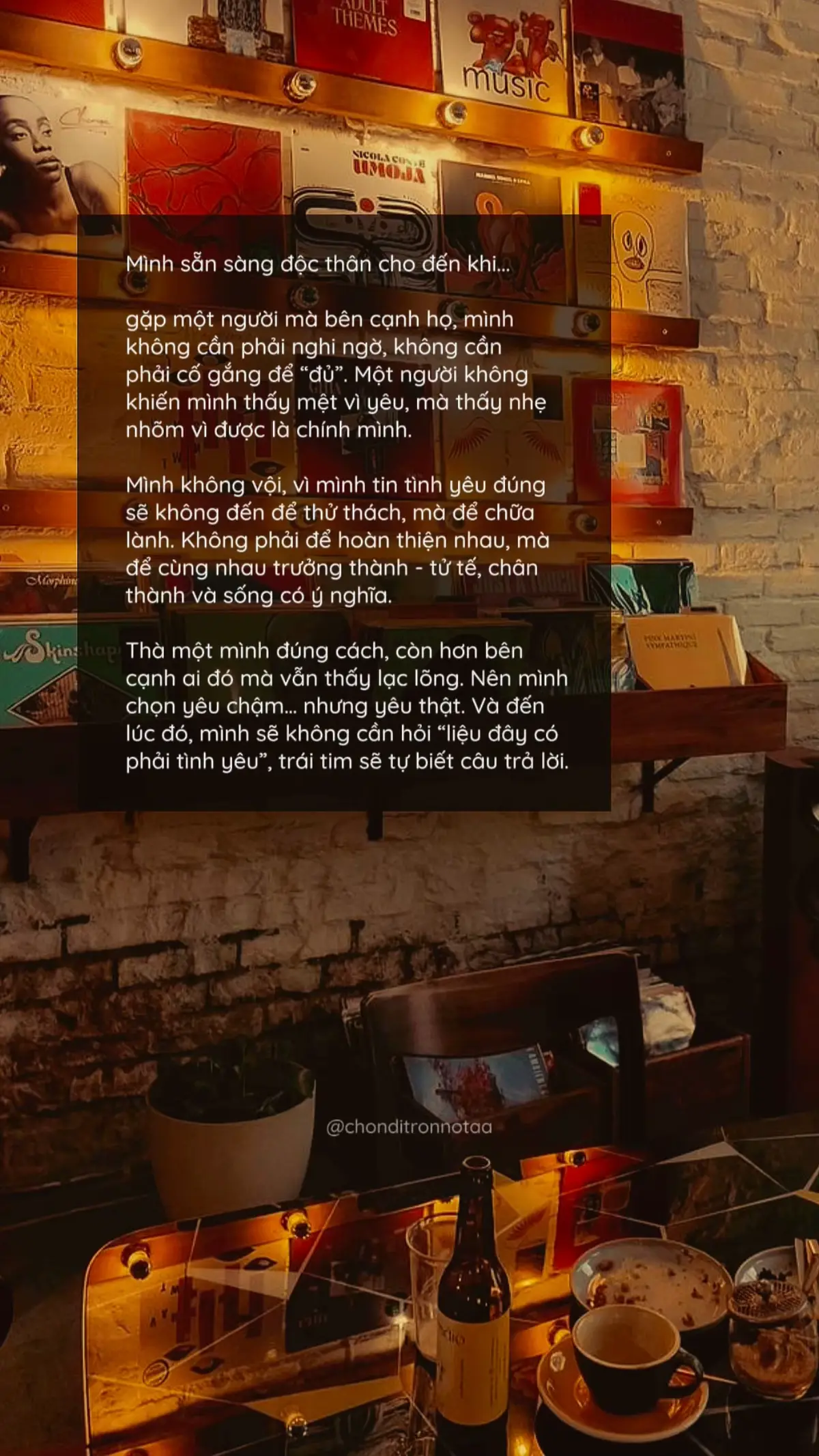 Thà một mình đúng cách, còn hơn bên cạnh ai đó mà vẫn thấy lạc lõng #notaa #chonditronnotaa #fpyシ #chualanh #Love #tinhyeu #yêu 