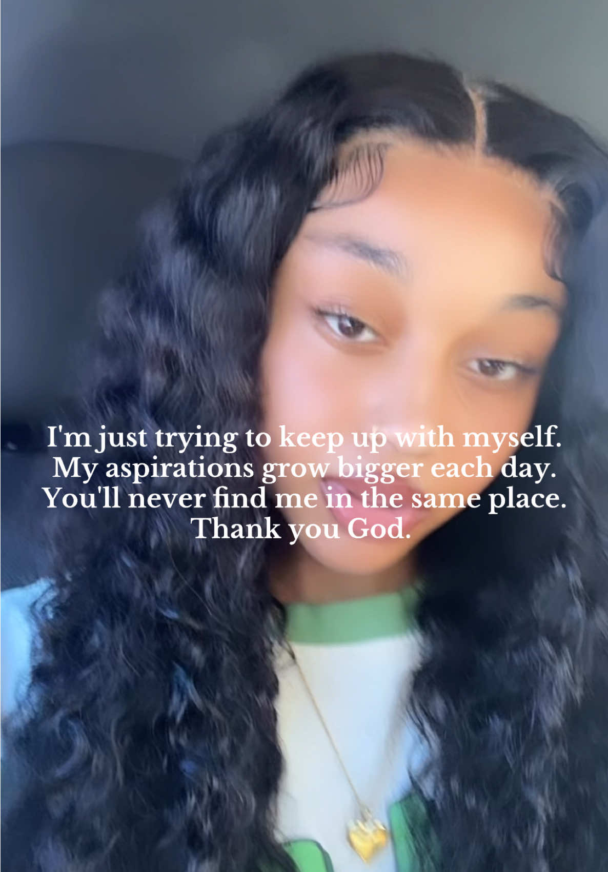 I'm just trying to keep up with myself. My aspirations grow bigger each day. You'll never find me in the same place. Thank you God. #GrowthMindset #fentysuperbrandday #motivation #evolve 