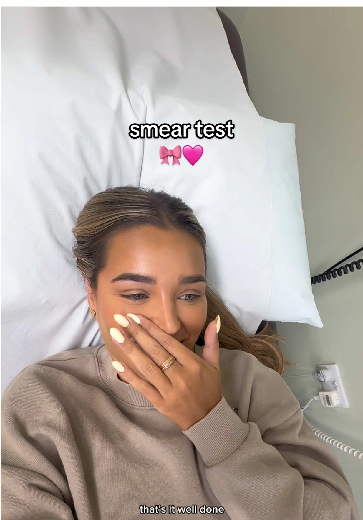 my first ever smear test 🥹 it is SO important to get this done so hopefully this eases your mind slightly, and remember to get yours booked in! 💕