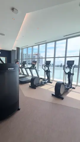 The Opal Sol Clearwater Beach resort features a well-equipped fitness center for guests. It includes strength training equipment, treadmills, Peloton bikes, and cross trainers. The gym is available to all guests as part of the resort fee and offers a gorgeous view while you workout. #OpalSol #ClearWater #Florida #Workout #Gym