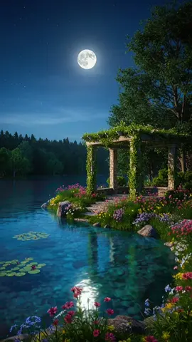 #nature #night #moonlight #flowers #dreamy #fantasy #serene #calm #fantastic #paradise 