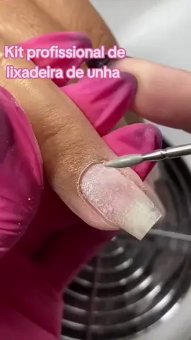 Kit profissional de lixadeira de unha elétrica com broca e motor brivolt para manicure e pedicure. #tictokshop #kitlixadeiradeunha 