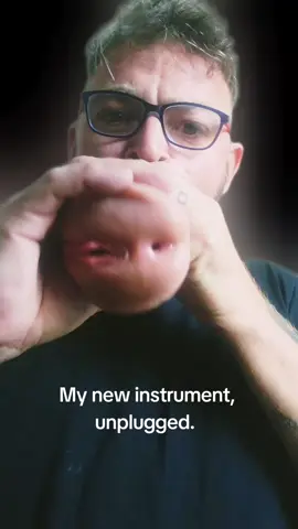 Rubber minge trumpet, unplugged.  #brassband #assband #tromboner #noisemusic 
