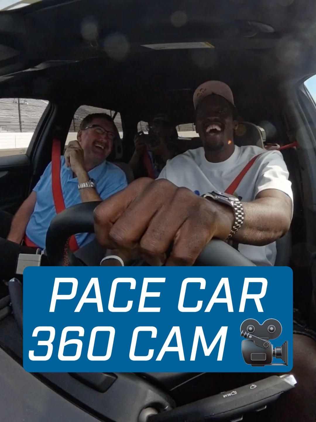 POV: Learning how to drive the @chevrolet #Brickyard400 pace car with Pascal Siakam 👀 (🎥: @redbullusa)