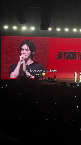 this was probably one of the funniest moments  #ateez #concert #inyourfantasy #yeosang #san 