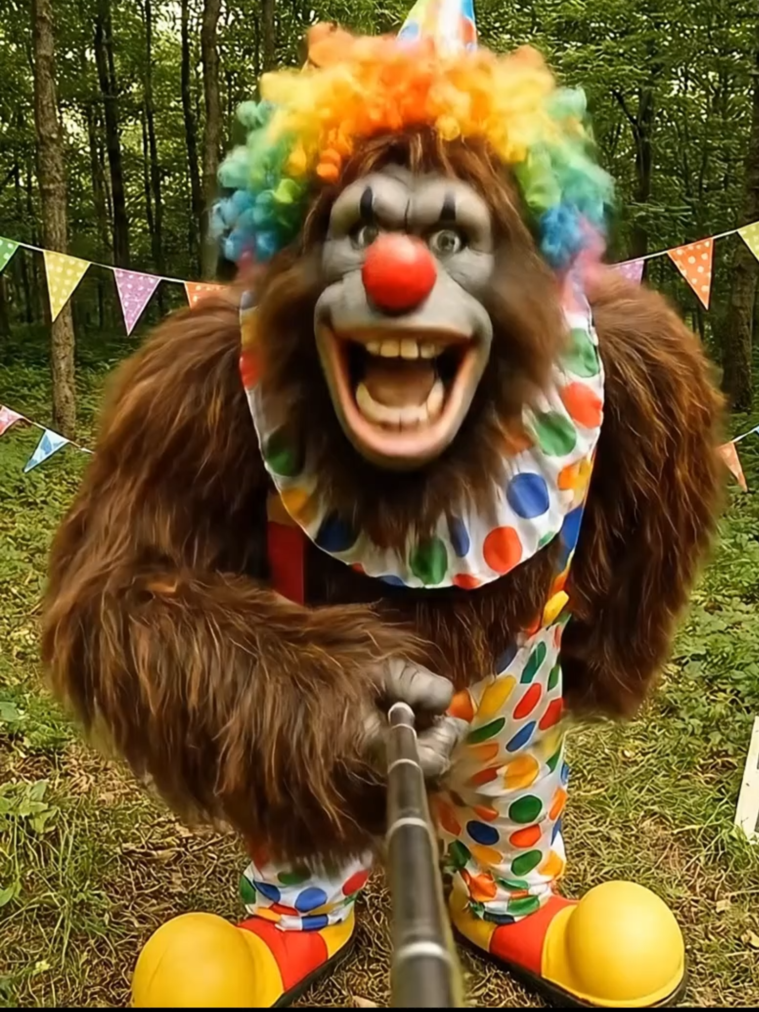 Heute schon gelacht? 😂 Willi hat sich als Clown verkleidet, um allen Geburtstagskindern zu gratulieren! 🎉 👉 Markier jemanden, der heute Geburtstag hat – oder einfach gute Laune braucht! #bigfoot #geburtstag #clown #birthday #foryou #fyp #happybirthday #allesgutezumgeburtstag #allesgute