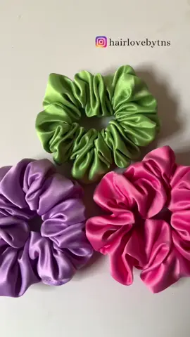 Medium Plain Satin Scrunchies.  N800 a piece  To Order ⬇️ 1. Send a DM 2. WhatsApp 08050789836 We process bulk/wholesale orders too.  #hairlovebytns #scrunchiesinabuja #hairaccessories #scrunchies #diyfashion 