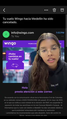 Cancelación vuelo ruta Caracas - Medellín | aerolínea Wingo #wingoairlines #wingo #inac #caracas #medellin #vuelocancelado #vueloscancelados #ultimahora #bogota #venezuela #colombia 