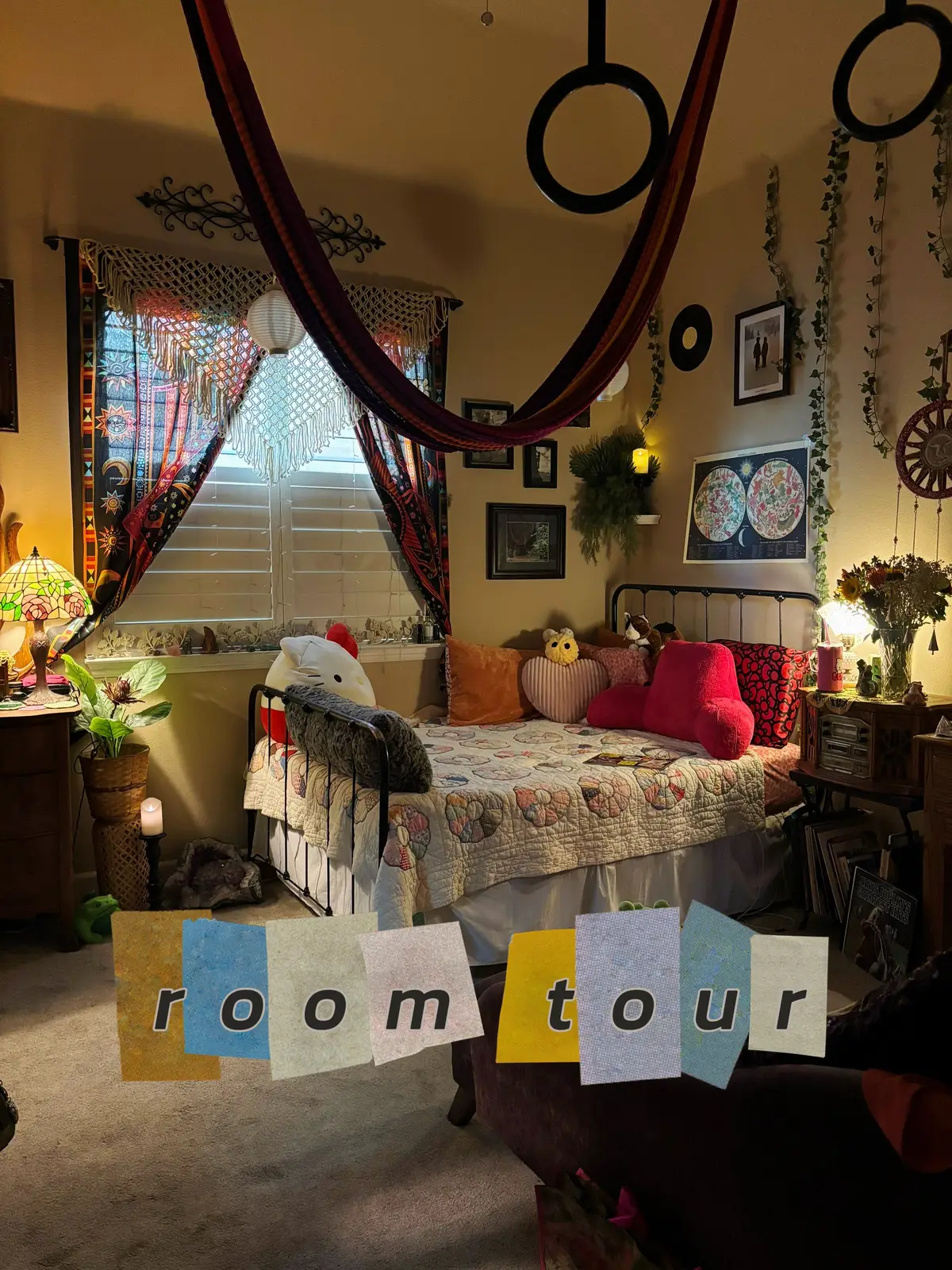 #RoomTour #boho #bohodecor #turtle #maximalism #girlhood #tiffanylamp 