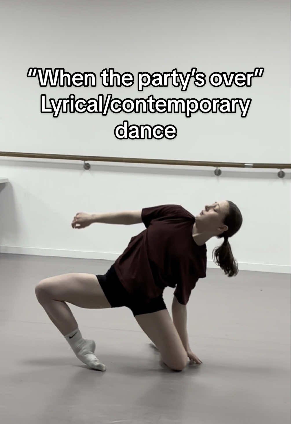 Dancing this was actually quite challenging as the moves were slow so you had to milk them to go with the music. Who else sometimes finds slow dances harder than faster ones?  Music: “when the party’s over” @BILLIE EILISH  Choreo: Ellen green Studio: Hazelwood #creatorsearchinsights #contemporarydance #lyricaldance #dancetok #dancetiktok 