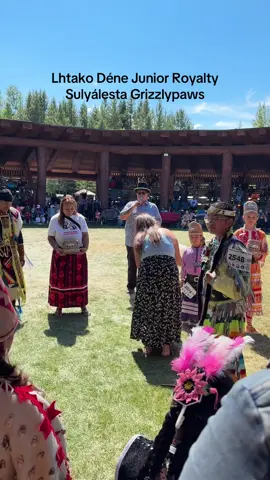 Sulyálesta Grizzlypaws is the Newly crowned Junior Girls Princess for Lhtako Déne Nation  #fyp #IndigenousTikTok #lhtako #dene #LhtakoDéné #proudmom #statimc #warmsprings 