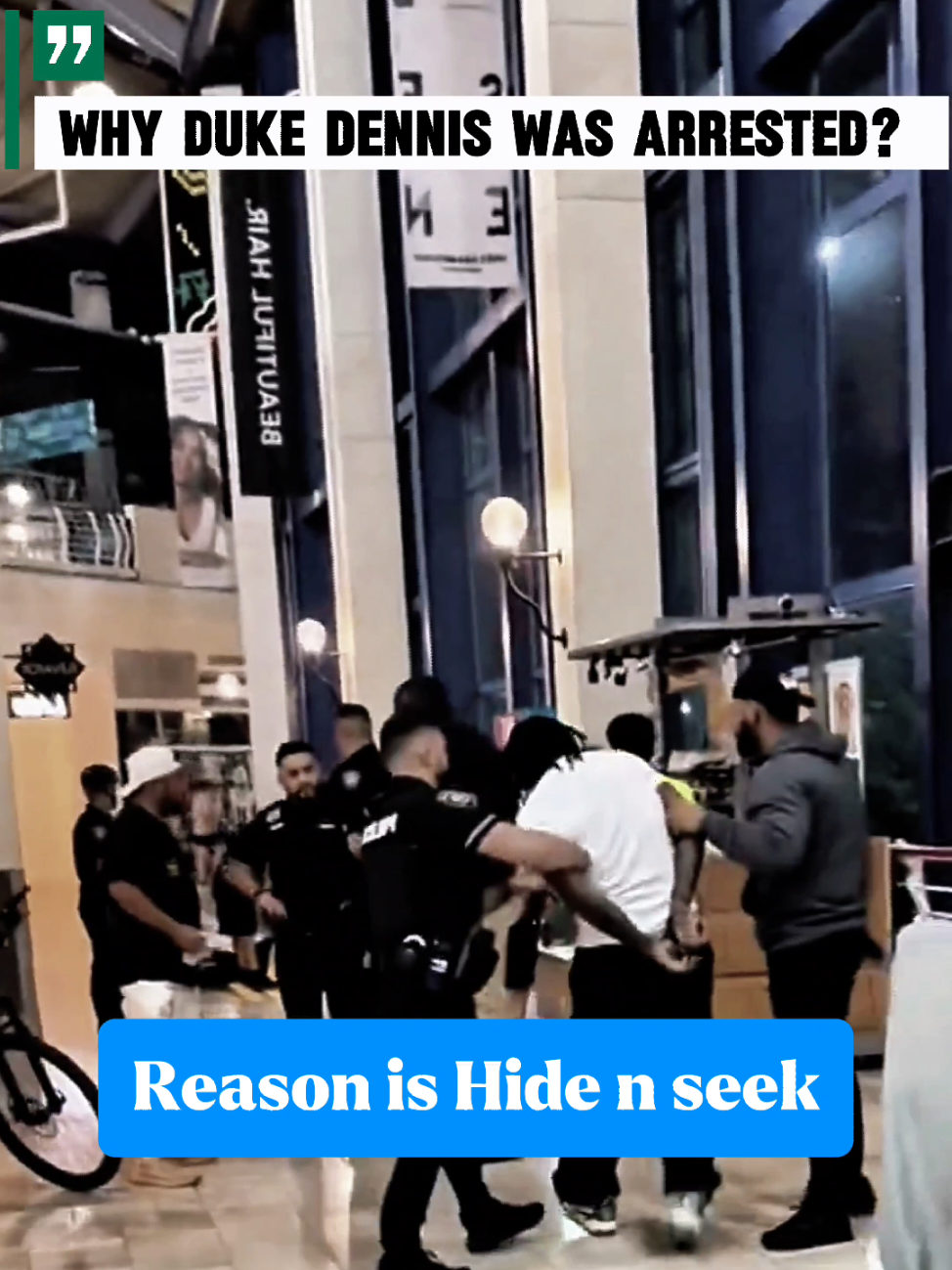Why was Duke Dennis arrested in the middle of a mall for playing hide and seek? #dukedennis #youtuber #influencer #arrested #news