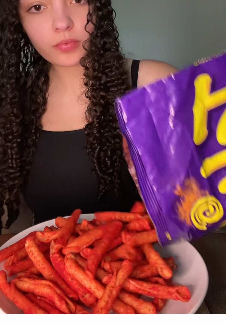 takis mukbang! 🔥❤️ spicy food is the best, i eat these so many times a week 😭✨ @Takis #takis #asmrfood #mukbang #curlyhair #foodtiktok 