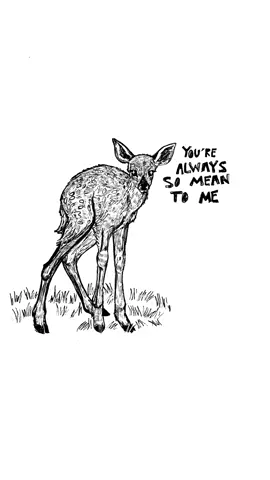 Fawn Response. Like a deer in headlights, frozen.  I drew this a few weeks ago in my sketchbook and decided to animate it. I thought it would go well with this sound/trend.  It’s either inky emo drawing or sparkly pinky drawing from me lately, you never know whatcha you’re gonna get.  I spent a few hours looking through a bunch of images of animals. This is how I usually find inspiration paired with journaling and listening to music. I find when I process things it usually starts off as a vent and then I circle the words that feel sharp. I then list off other words that pair well with them. After that I’ll illustrate how it made me feel, usually I find drawing animals really help me since their emotions are so raw. Being a slow processor can be weird at times.  - - - - #deer #fawn #canineart #wolf #visualpoetry #fawnresponse #sketch #circleoflife #innerchild
