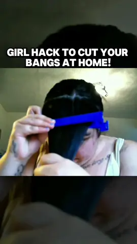 💇‍♀️ Girl hack: how to cut your bangs without a meltdown. Grab a CreaClip, clip it, snip it, slay it ✂️ No salon? No problem. #gadget #hair #hairtok #DIY #bangs  