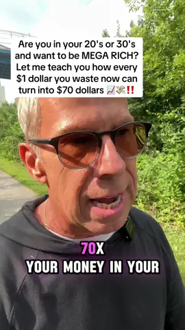 #CapCut This video will likely upset you so unless you want to make change and become wealthy keep scrolling! Ok if you stayed let me teach you about compounding and how every dollar you waste now would be $70 dollars in retirement!! #rich #wealth #investor #finance #educator #hacks 