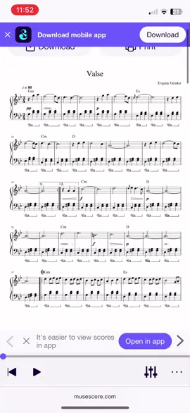 Replying to @~•Mia~• #valse #piano #noten #sheet 