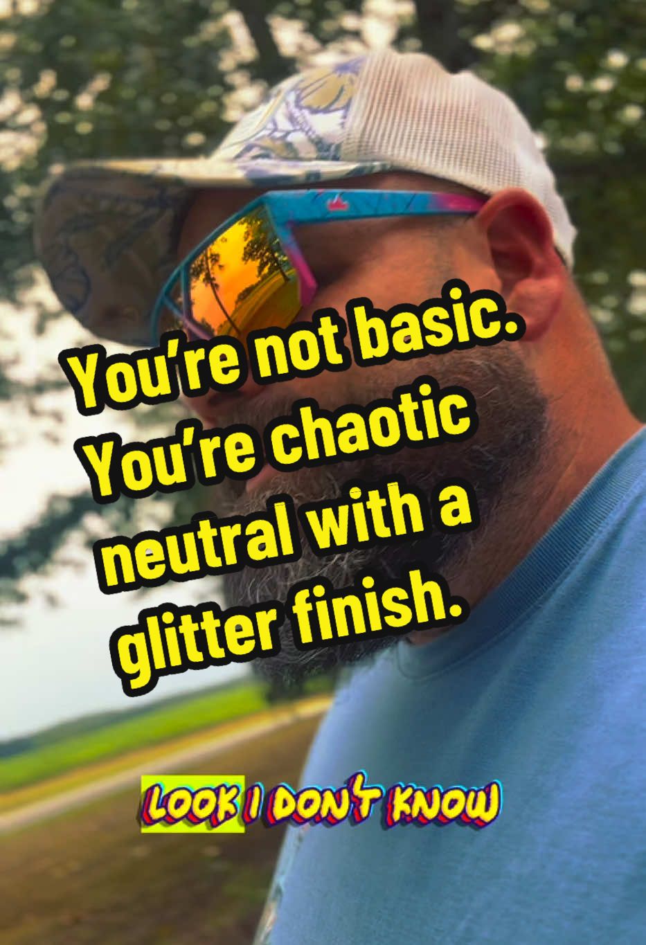 You’re not basic. You’re chaotic neutral with a glitter finish. FERAL AF #MomsofTikTok #momof3 #momlife #marriage #marriedlife #feral #stickers 