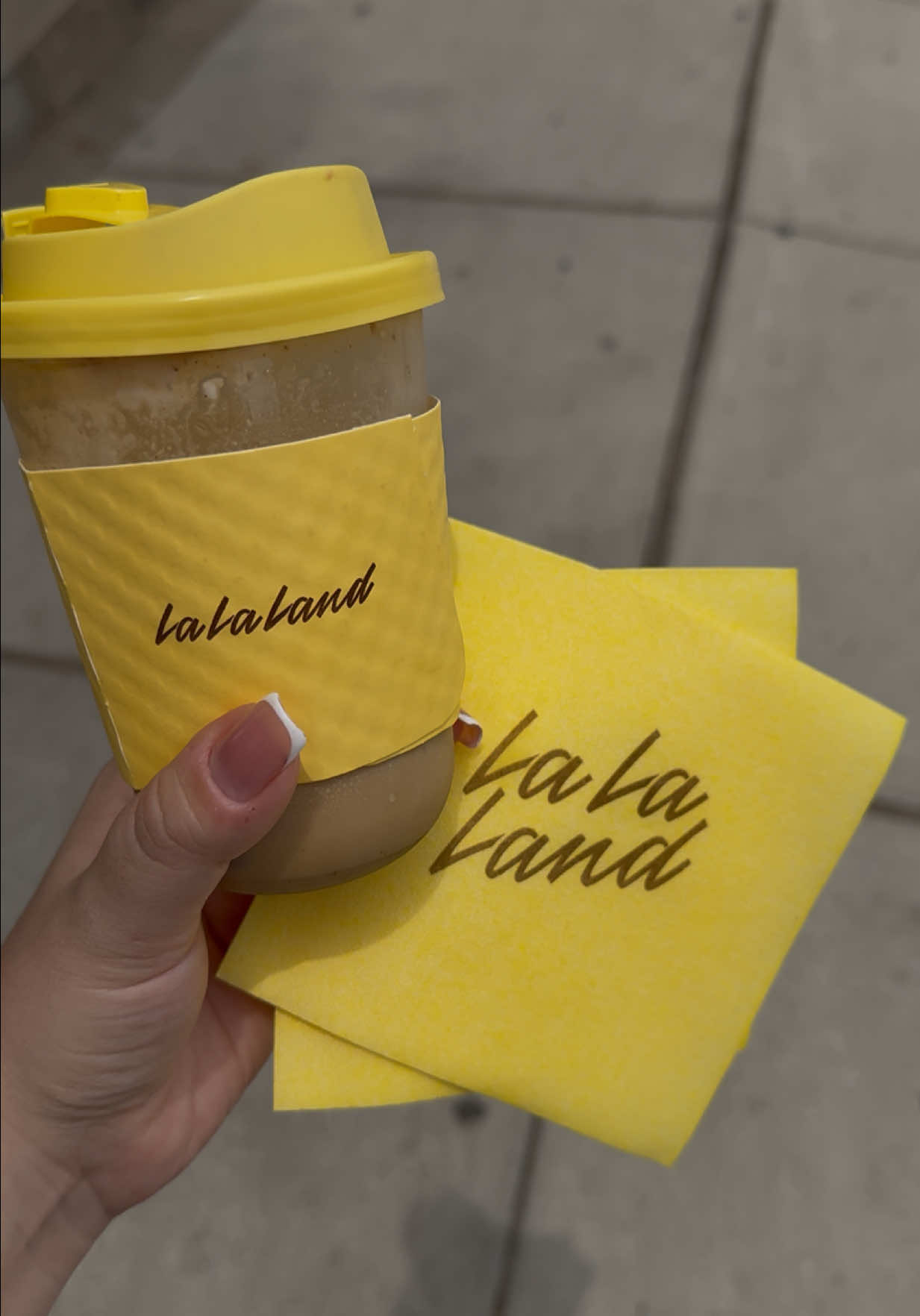 I know it’s trendy rn… but it was actually so good 😻 I got the banana bread latte! 🍌 @La La Land Kind Cafe #lalaland #austintx #coffeeshop 