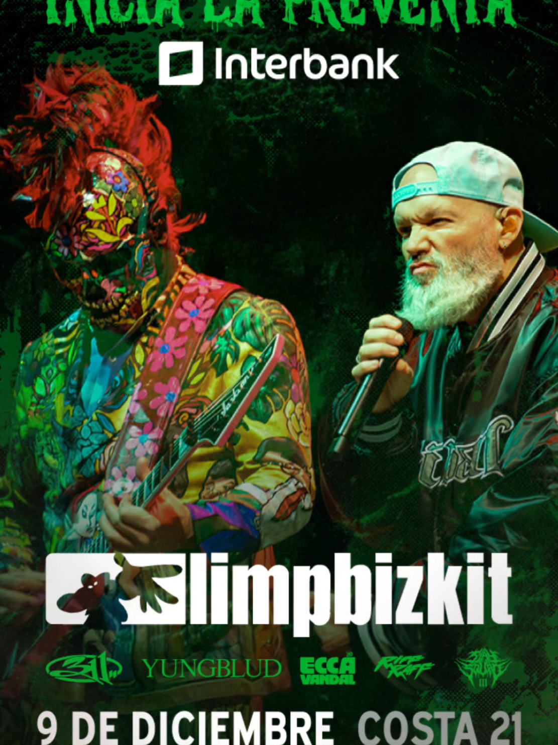 Así se vive la música de Limp Bizkit💥 La banda más explosiva del mundo llega a Lima con un show completo encabezado el Loserville Festival como parte de su gira mundial. 😎🤟 Está será una experiencia irrepetible para disfrutar los más grandes exitos de nuestra adolescencia.🔥 Limp Bizkit - Loserville 2025 💥 09 de diciembre -  Costa 21🌊 👉🏼 Entradas a la venta en Teleticket🎫 👉🏼 Preventa Interbank: 07 y 08 de agosto o hasta agotar stock. 🕙 Inicio de preventa jueves 7 de agosto a las 10 AM