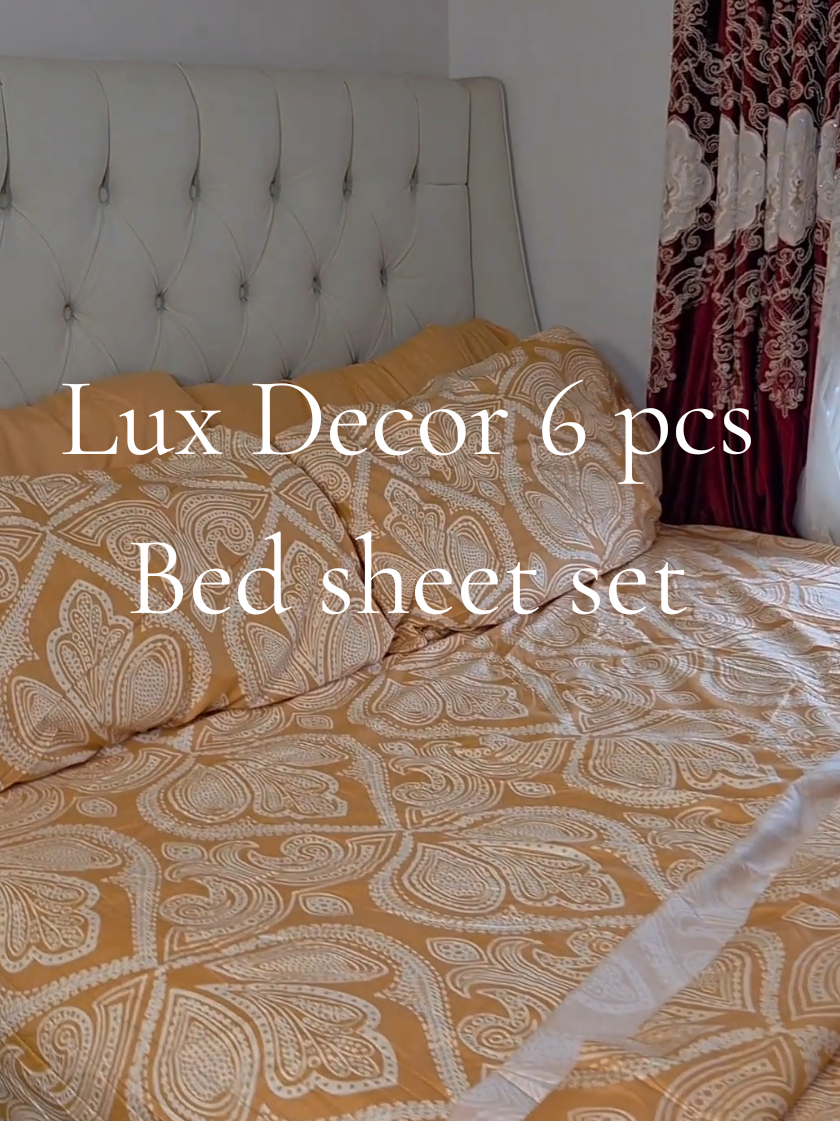 Beautiful set of Luxurious sheets 6 PCs @Lux Decor Collection #luxdecor #Tiktokshopbacktoschool #bedsheetset #bedsheetsetforsale #bedsheets #tiktokshop #tiktokshopbacktoschoolsale 