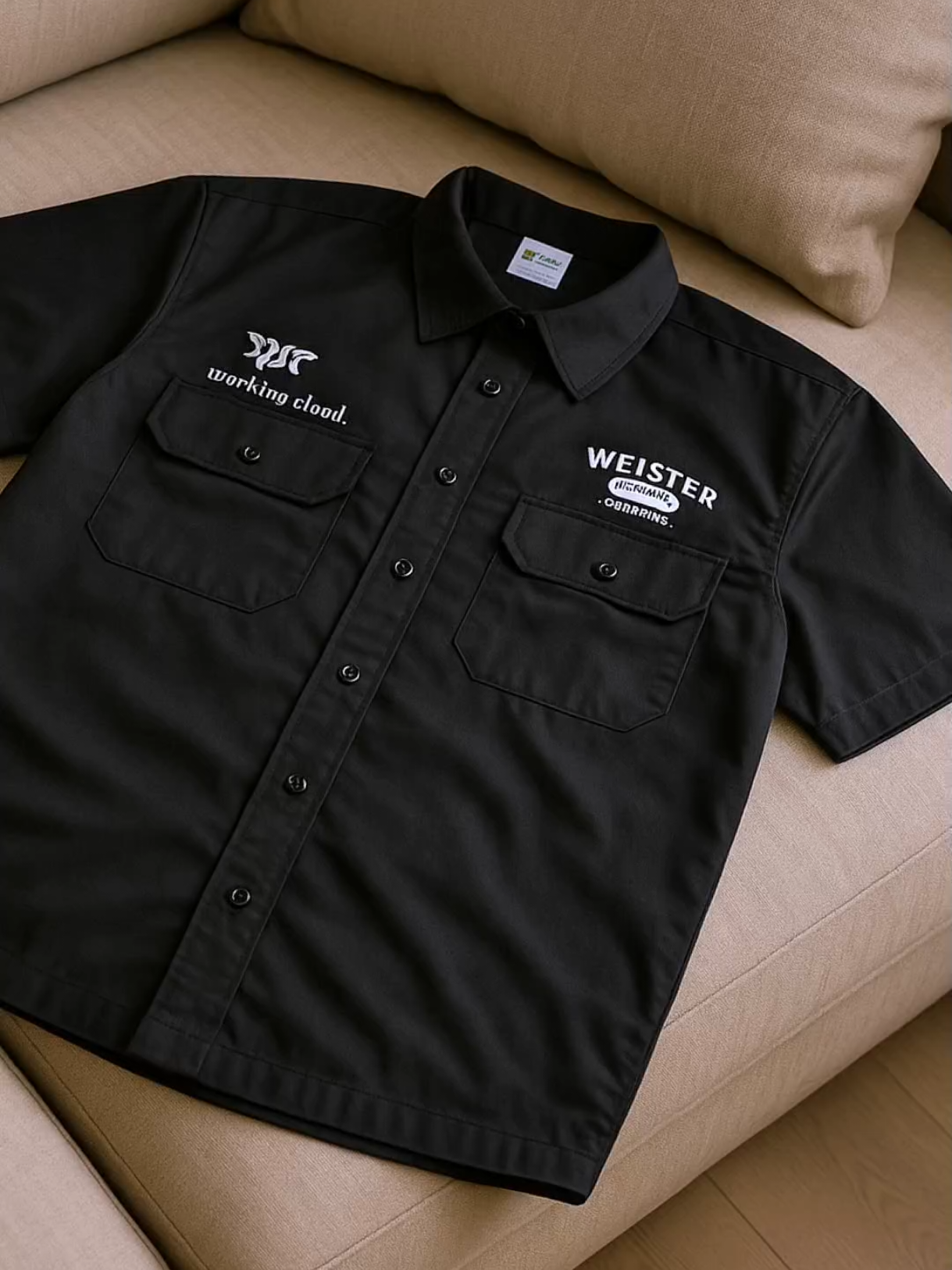 Kemeja Kerja Pendek - Workshirt Hitam, ready stock beli sebelum kehabisan! #workshirt #workshirtoutfit #kemejakerja #kemejalenganpendek #kemejapendek 