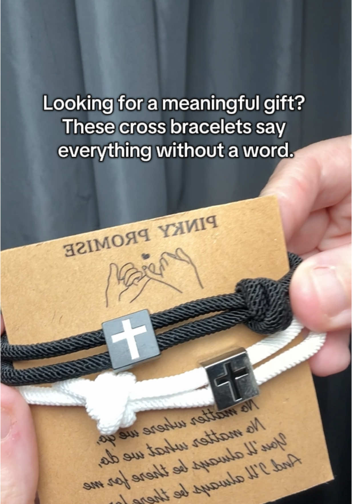 Such a thoughtful gift ❤️ #giftideas #bracelets #crossbracelet #friendshipbracelets #giftguide #giftforhim #giftforteens 