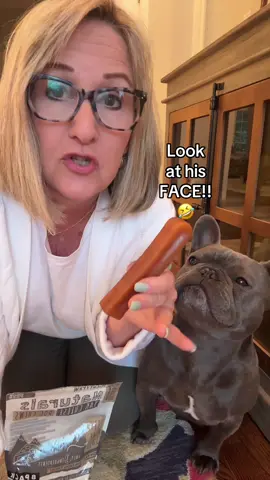Bruno gets hype for his yak cheese chews!!  You need to get these long lasting chews. #yakcheese #yakcheesechew #mightypaw #dogchew #longlasting #Frenchie #FrenchBulldog #frenchiemom #dogchews 