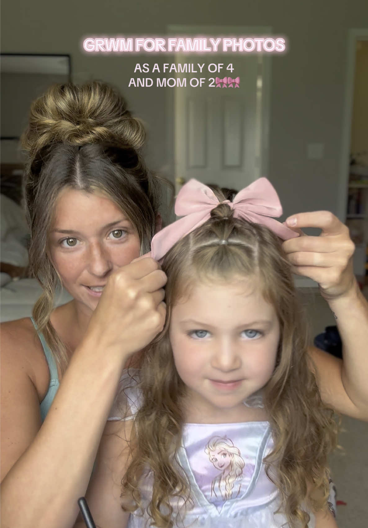 family photos are an alllllll day event I swear 🫠🫠🫠 #grwmroutine #grwmmakeup #familyphotos #familyof4 #MomsofTikTok #sahmsoftiktok #girlmom #momof2 #momanddaughter @Drunk Elephant bronzing drops @Rare Beauty cream bronzer, blush & highlighter @elfcosmetics setting powder @ColourPop Cosmetics eyeshadow palette @NYX Professional Makeup eyebrow pencil @KISS Lashes lashes and lash glue @maccosmetics lipstick @Too Faced lip gloss 