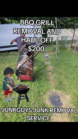 barbecue grill junk haul off and removal in the city of Dallas, Texas only $200 ##hauled ##dallas ##removed ##bbq 