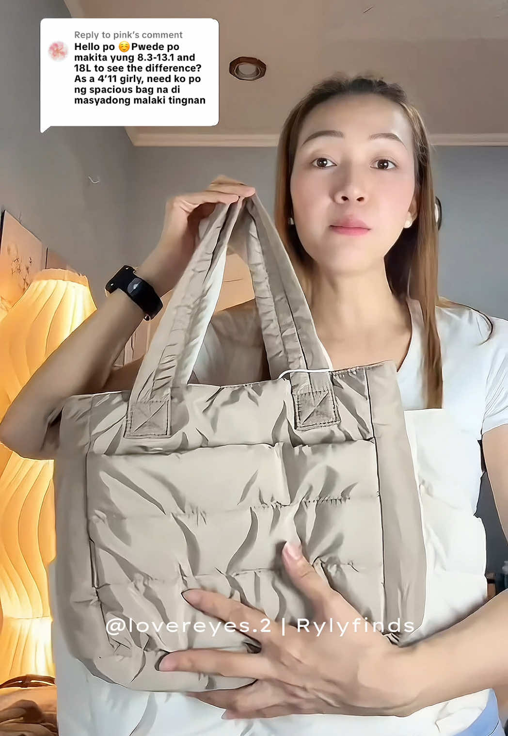 Replying to @pink yes ok lang po si 18L mi dipo yan ganun kalaki standard size lang yan ng tote bag size sorey late reply nasa draft ko pala ito matagal na haha #bagsmart #totebag 