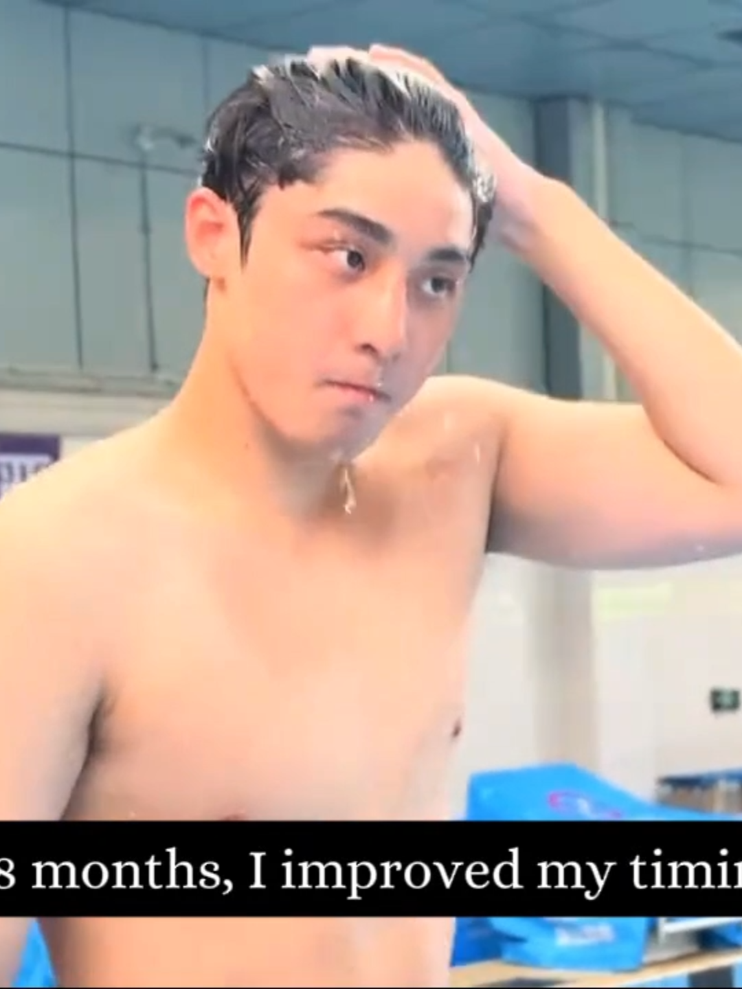 Hear what Chen Lei (viral swimming pool guy) has to say before he leaves for university #陈磊 #陈经纶 #china #swimming #instructor #fyp #viral
