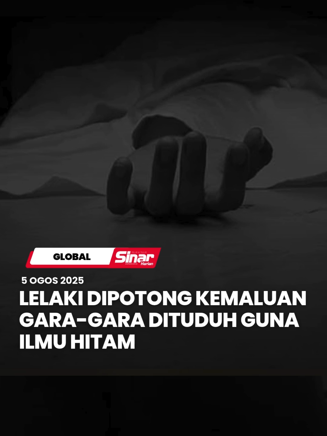 Lelaki dipotong kemaluan gara-gara dituduh guna ilmu hitam Seorang lelaki berusia 35 tahun maut dalam insiden mengerikan selepas dipercayai diserang sekumpulan penduduk kampung yang menuduhnya mengamalkan ilmu hitam di daerah Gajapati, Odisha pada Sabtu malam. Mangsa, Gopal Mallick, dilaporkan diculik, dikurung dan dipukul sebelum dicekik sehingga mati serta kemaluannya dipotong. Anda boleh baca berita penuh di portal Sinar Harian di www.sinarharian.com.my atau swipe up di IG story serta jangan lupa follow IG @sinarharian untuk berita terkini dalam dan luar negara. #SinarHarian #SinarTerkini #Global #Maut #DituduhGunaIlmuHitam