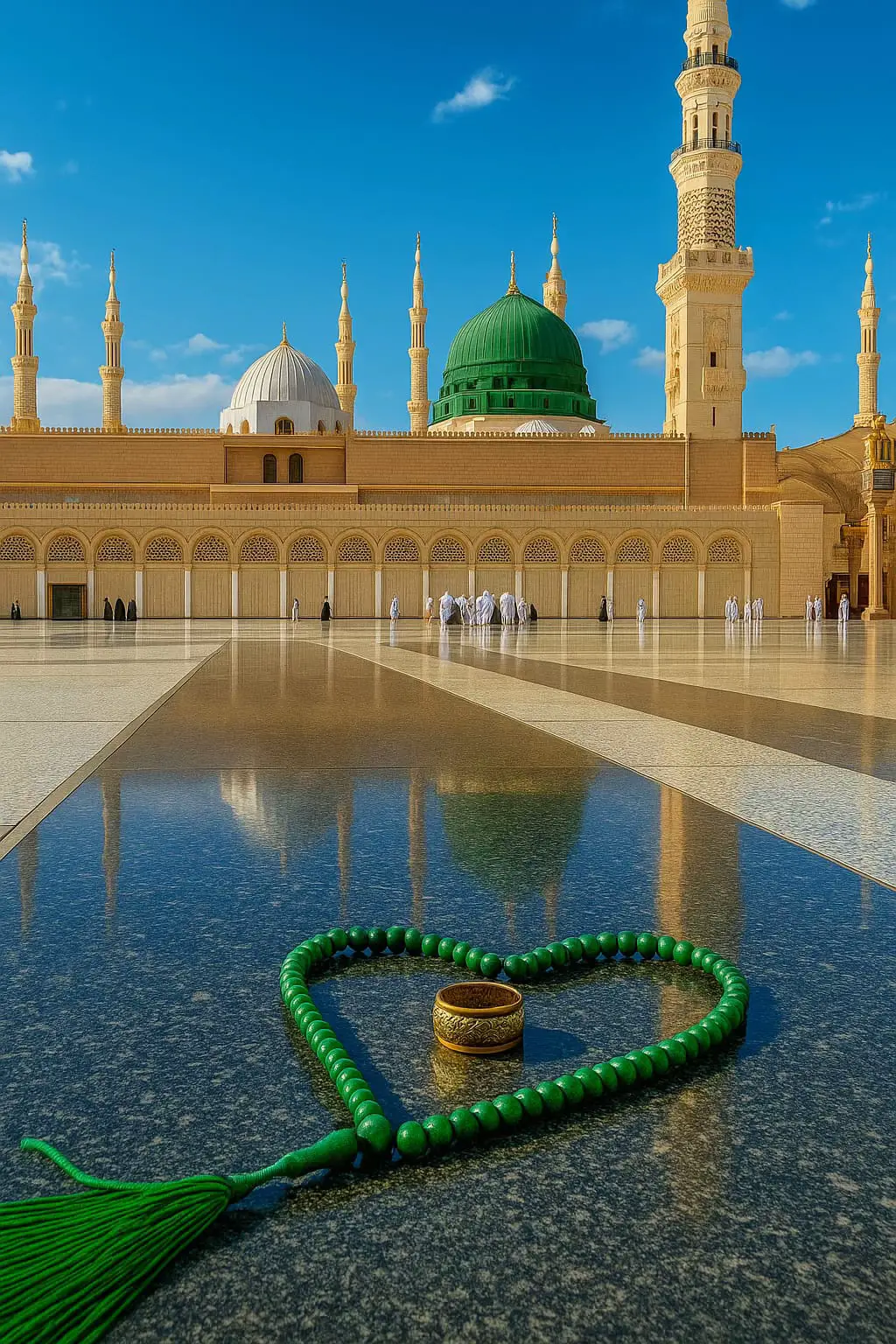 MADINAHH MUNAWWRA  Madinah, the City of the Prophet, shines bright A beacon of faith, where Islam's history takes flight The Masjid an-Nabawi, a mosque of grandeur and might Where the Prophet Muhammad's tomb is a sacred sight The city's streets are lined with date palms, green and tall A tranquil oasis, where faith and peace enthrall Madinah's rich history and heritage are palpable and realMadinah's rich history and heritage are palpable and real A place where Muslims from all over the world come to feel The city's warm hospitality and welcoming smile Make it a place of pilgrimage, worth traveling a long while #foryou#pleasetiktokteamdontunderreviewmyvideo#grow#madinasharif#پینڈو_لڑکی  