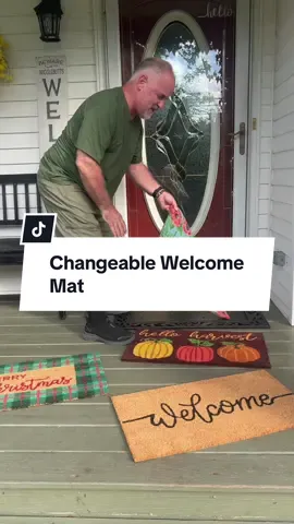 Why buy one welcome mat when you can buy 4?! What a great deal on this welcome doormat. It's time to upscale your porch decor with this set rubber mat base and then four seasonal doormat inserts. #doormat #rug #outdoorrug #outdoordecoration #holidaydoormat #holidaydoordecor #welcomemat #qvc #creatorsearchinsights #outdoordecor #porch #porchdecor #seasonaldecor 