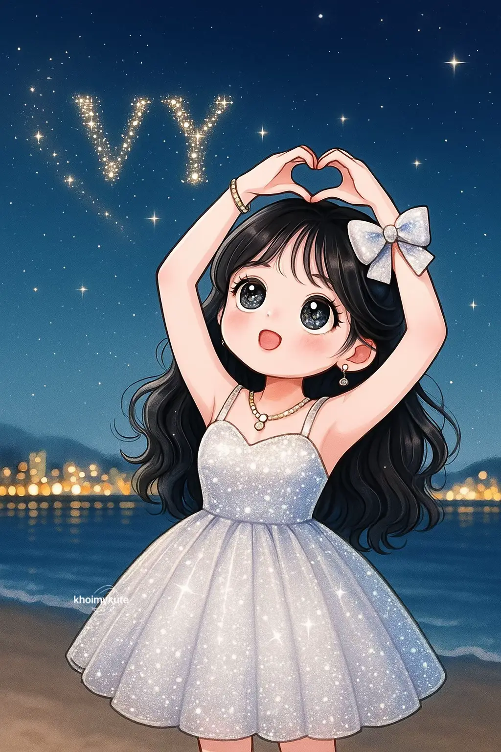 Tạo ảnh chibi theo tên nè ❤️ #khoimykute #chibi #hinhnen #kute 