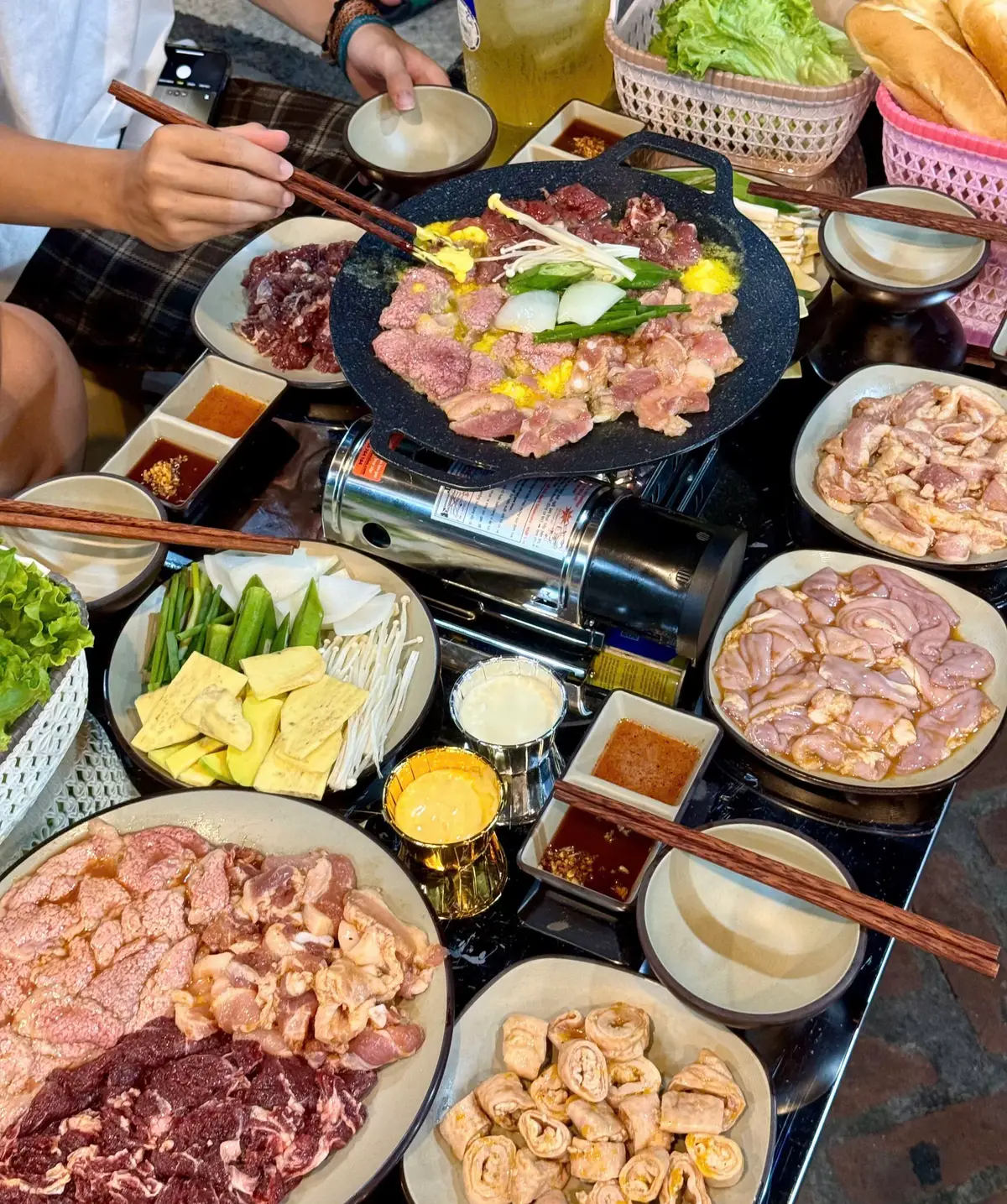 #nướngnhàcốm #nuongchaogang #xuhuong #nướnghàđông #review 
