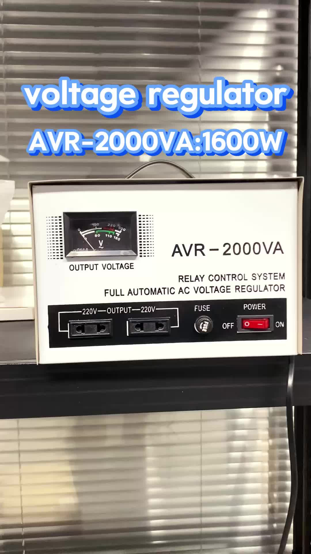 AVR-2000VA 1600Watts Automatic Voltage Regulator 220V＆110V Output For TV Computer Refrigerator#HomeVoltageStabilizer#VoltageStabilizer#FullyAutomaticRegulator#220VVoltageStabilizer 