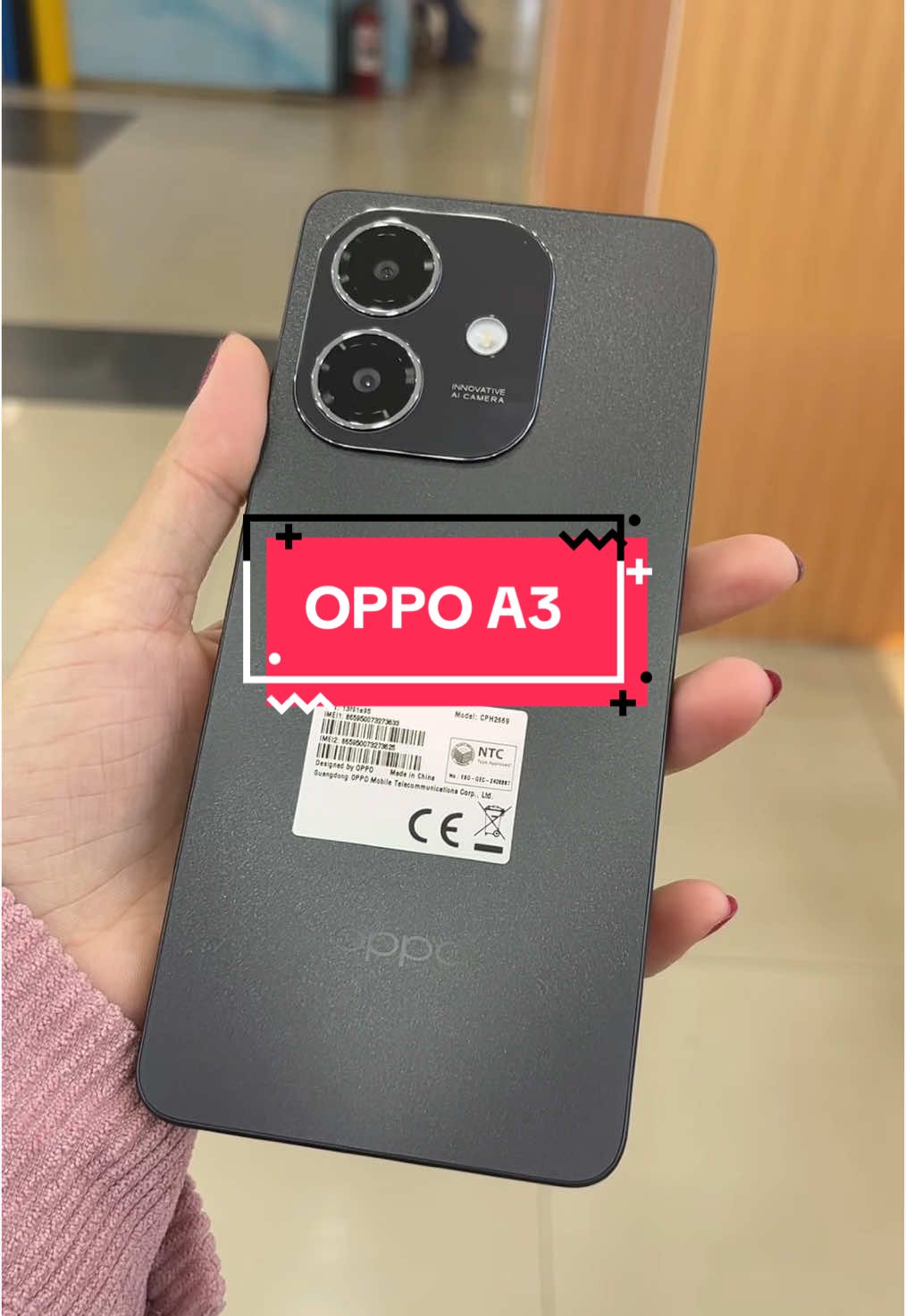 New! Oppo A3 everyone! 🤗 Also offers up to 9 months 0% interest on HC installment. ✨ Visit us directly to apply. Kindly tap the yellow bag for COD transactions. 😉 #fyp #Smartphone #latest #GiftIdeas #FreeShipping #DailyUse #Unboxing 