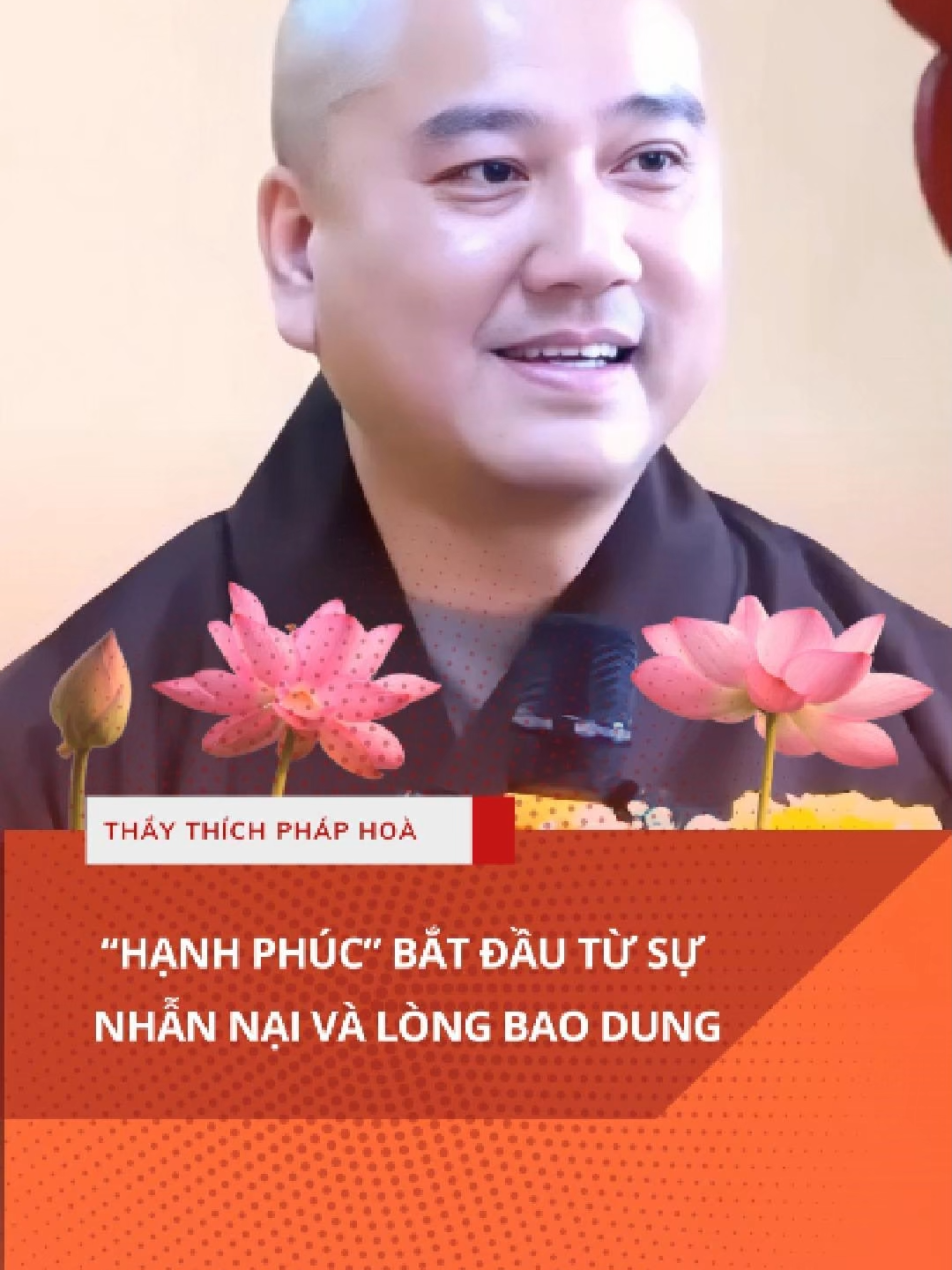 Hạnh phúc bắt đầu từ sự nhẫn nại và lòng bao dung #thayphaphoa #thayphaphoavandap #thaythichphaphoa #thayphaphoaphapthoai #vandapthayphaphoa #phapthoaithaythichphaphoa #tichphuoc #daophattrongtraitimtoi #thaythichphaphoa.tl #nhanqua #dichua #daophat #baohieu #samhoi #chame #nuoicon #thichphaphoa