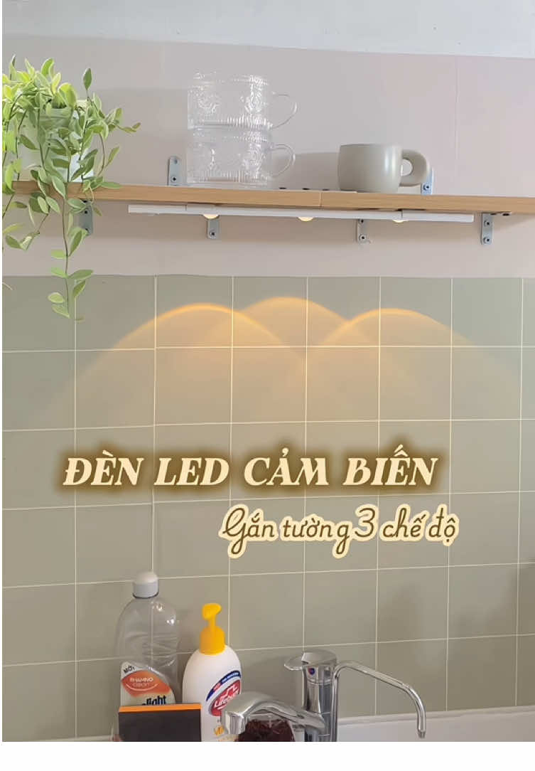 Đèn LED cảm biến chuyển động 3 chế độ sáng ✨ #denledcambien #dencambien #dencambienchuyendong #review #dentrangtri #decor #decorbep #decornhacua #homedecor #xuhuongtiktok 
