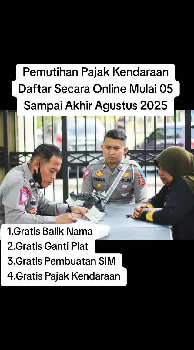 Pemutihan Pajak Kendaraan 2025 Segera Di Mulai 05 Agustus Sampai Akhir Agustus, Jangan Lewatkan Kesempatan Anda, Silahkan Daftarkan Sekarang Juga.!! #2025 #mobil #pemutihan #pajakgratis #indonesia