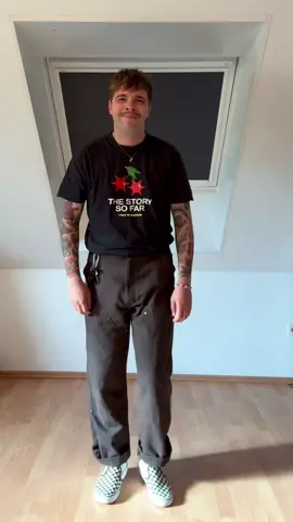 ootd w tssf #OOTD #hardcore #hxc #traditionaltattoo #fitcheck #elderemo #dickies #tssf #thestorysofar #vans #checkeredvans #moustache 