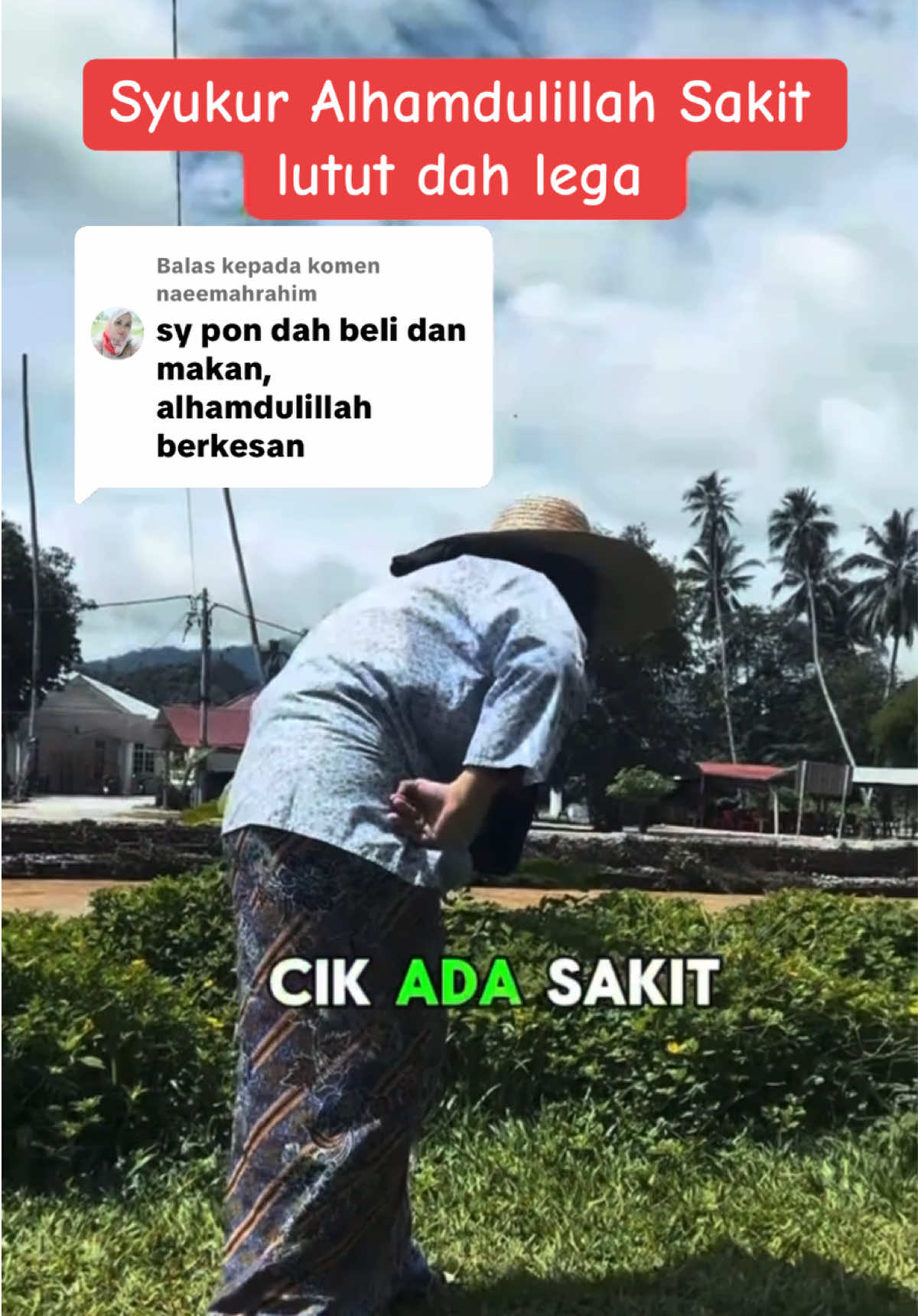 Membalas kepada @naeemahrahim Syukur Alhamdulillah Sakit lutut dah lega lepas amalkan #maajunsarraf ni.. #maajunsarrafwarisannusantara #maajunsarrafnewpakaging #sakitlutut  @Maajun Sarraf Hq 